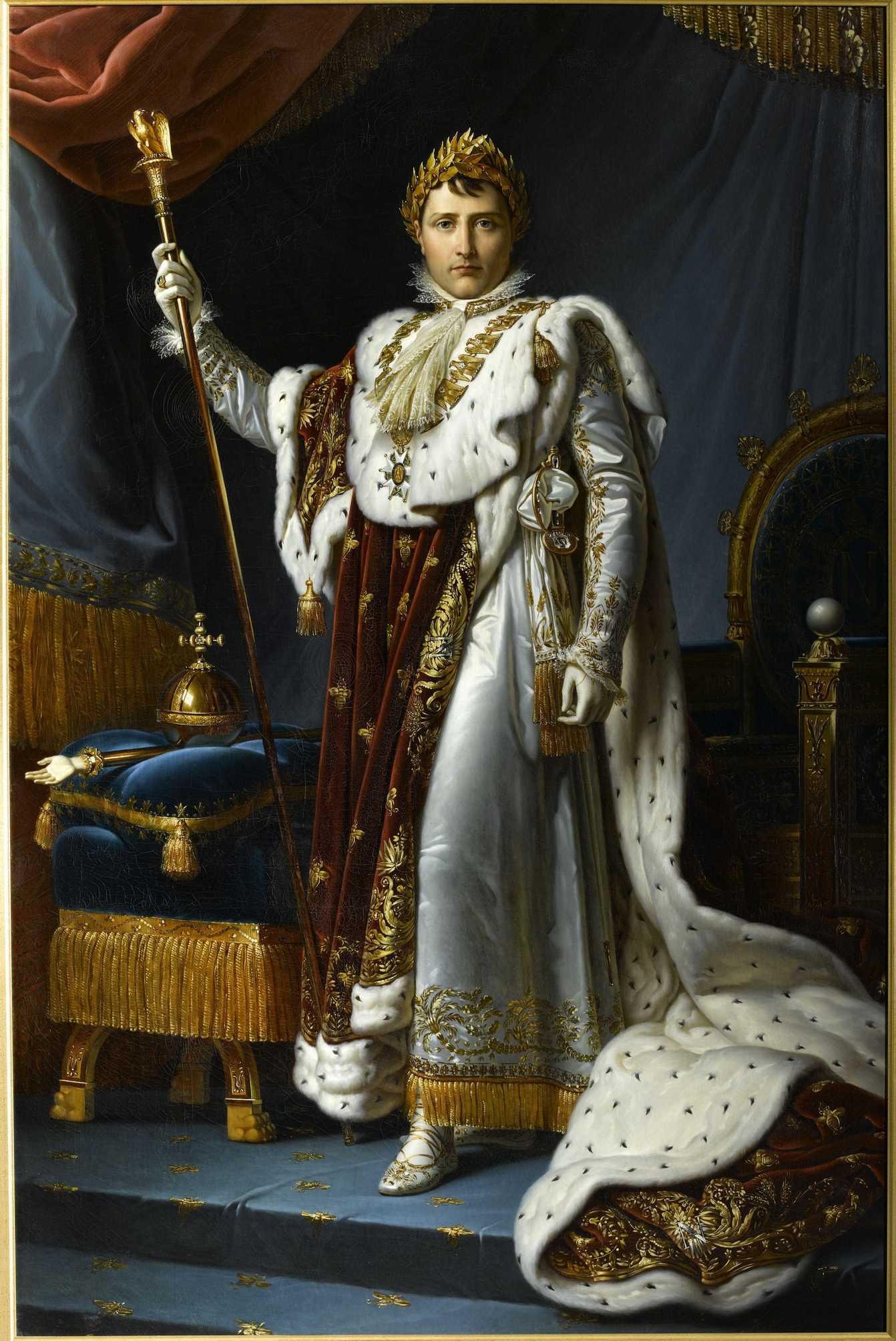 Portrait de Napoléon Bonaparte en costume de sacre peint par François Gérard.