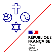 Cette image représente la séparation entre l’État et les religions.