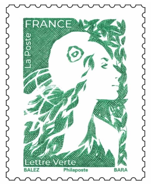 Principales utilisations du symbole Marianne : timbre